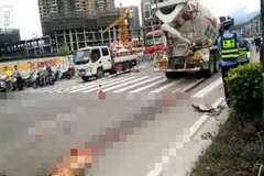 ミキサー車に轢かれグチャグチャに引き裂かれた遺体